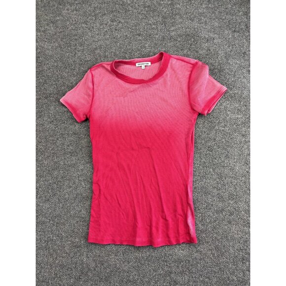 Cotton Citizen Shirt Womens Small Pink Verona Tee Crewneck Fitted Ribbed USA - Picture 1 of 7
